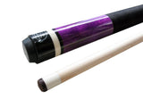 Champion ST8 Purple Pool Cue Stick ,Black/White/Purple Hard Pool case, Cuetec Glove