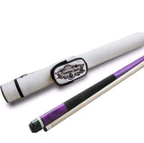 Champion ST8 Purple Pool Cue Stick ,Black/White/Purple Hard Pool case, Cuetec Glove