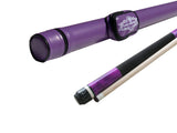 Champion ST8 Purple Pool Cue Stick ,Black/White/Purple Hard Pool case, Cuetec Glove