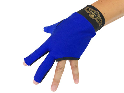 Champion Cut 3 finger Pool Cue Stick Glove- Left hand Predator( Blue )