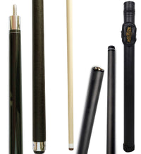 Black Friday deal! Carbon Fiber Billiard Cue Stick 12.5mm Tip size and HK dragon cue 13mm, Black Hard Case