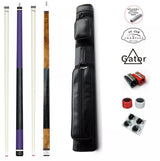 Combo deal! Champion pool cue 11.75mm, ST Brown cue 13mm, 2X2 Pool Case set