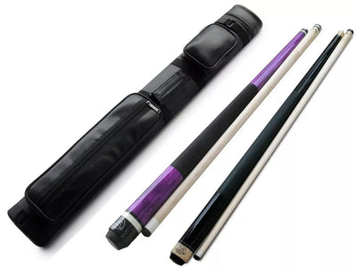 Combo deal! Champion purple pool cue 11.75mm, ST Black cue 13mm, 2X2 Case set