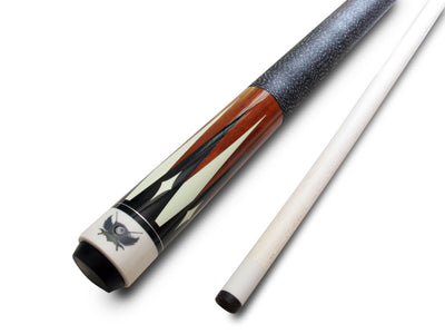 Champion GN Natural Wooden Maple Cue Stick, White or Black Hard Case, Glove